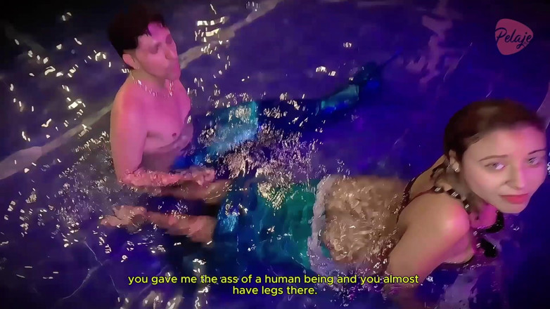 Pelaje mix: Merman beft het poesje van zijn zeemeerminvriendin en dan krijgt...