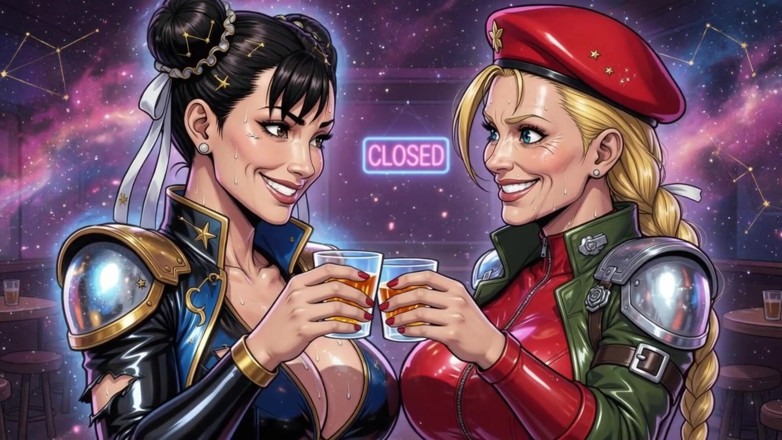AI Porn: Chun Li a Cammy Hot Cleavage