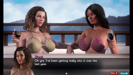 Dirty GamesXxX: Treasure of Nadia: chlap sleduje dvě lesbické milfky s obrovskými...