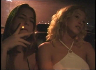 VOP Porno: Two cute lesbians fuck each other in the taxi and...
