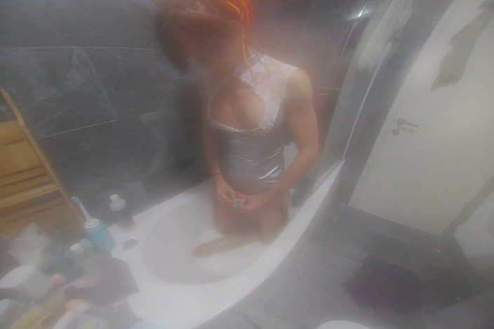 Perception of Depth - Jasmine_Dlight but VR: Jasmine_dlight - in the Shower Deep Sounding with Giant Anal Dildo...