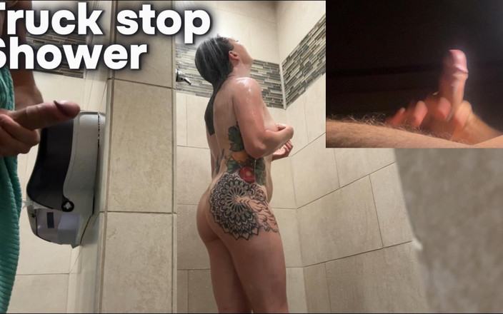 Bigmax8inch: Truck Stop Jerking off Shower He Didn't Have Sex 3 Months...