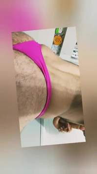 Curious Straight Guy Sucking in Thong While Playing with His Realistic Dildo