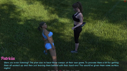 Visual Novels: Una moglie e la matrigna parte 66 - splendide milf nel parco