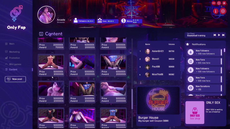 LewdArcade: Onlyfap Simulator 4 Porn Game Play [część 02] Sex Game, Nude Game