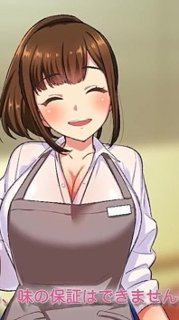 Seks dengan pekerja sambutan dengan payudara besar dan ponytail - Anime Ereksi