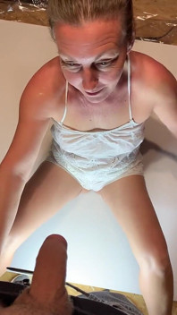 GILF Sucks the Piss Out of My Bladder Sits with Her Pussy in a Puddle of Urine