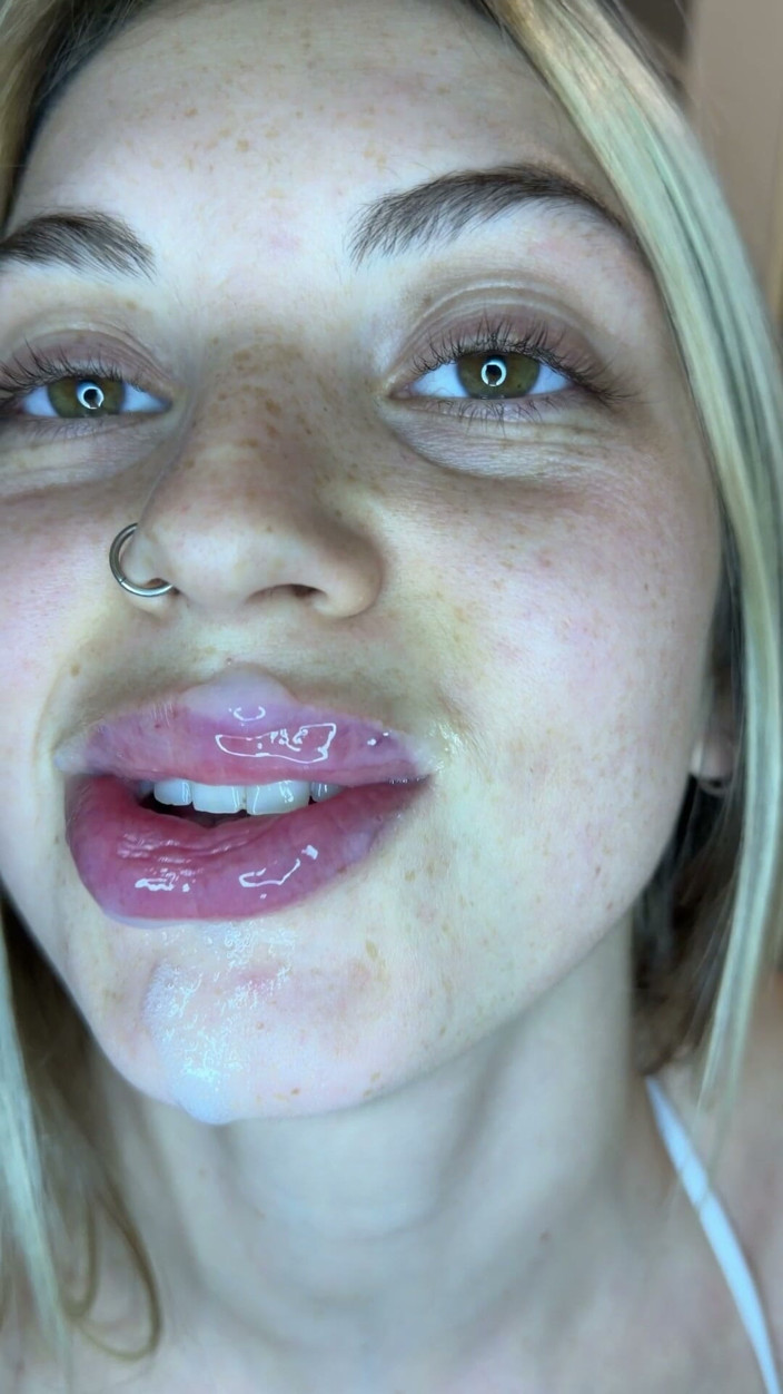 Keila Bassi: Messy Facial &amp; Cum Playing: Swallow &amp; Covered in Semen