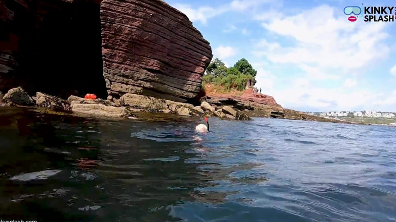 UKCuteGirl Lucy Lauren: Açık su serbest ultra uzun yüzgeçler, wetsuit ve şnorkelli ekipmanları