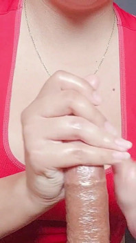 Let My Hands Scoop Out Every Last Drop of Cum While You Watch My Cleavage