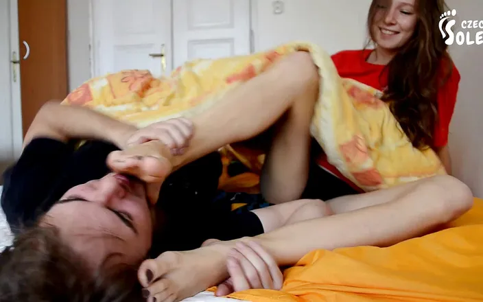 Czech Soles - foot fetish content: Awake chick foot worship