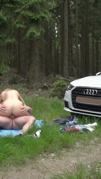 German Outdoor Sex and Blowjob Compilation
