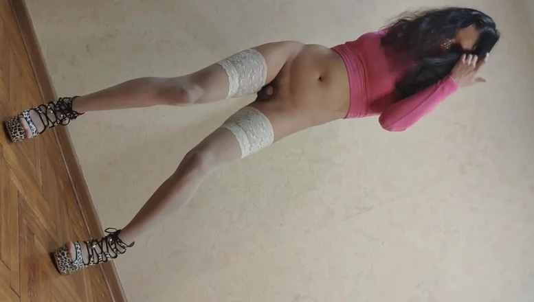 Ponny Letany: Asian Sexy Sissy Ladyboy in Her New Pink Wear Showing...