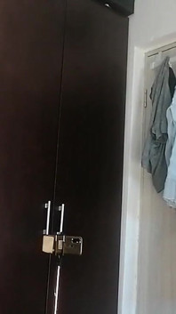 Sexy Latina Having Fun Trying on Clothes and Cutting Them