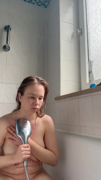 Teen with Perfect Body Showers