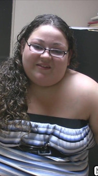 Ghetto Nerdy Womanatee Gobbling Cum From Tiny Cock Blowjob Glasses Pee Pee Swallower!
