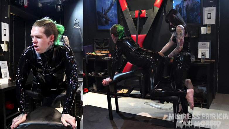 KinkyFemdomTV: 紧身衣荡妇和patricia做爱