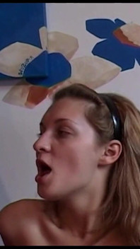 Horny Blonde Sucks Cock in Colorful Socks and Gets Fingered