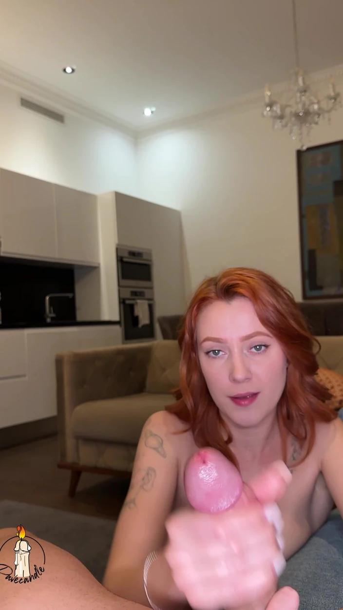 Cherrycandle: Handjob with Huge Load! POV Style Vertical