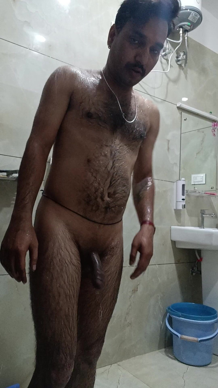 Rajasthani-old-lover: Indian Desi Man Sex and Show Shower Shoe and Masterbation