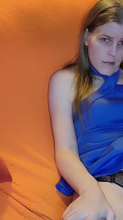 On the Couch in My Blue Dress