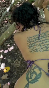 Kitty Kewpie and Barry in Woods