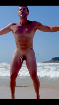 Naked Workout in Zipolite Mexico. Jumping Jacks with a Sprawl