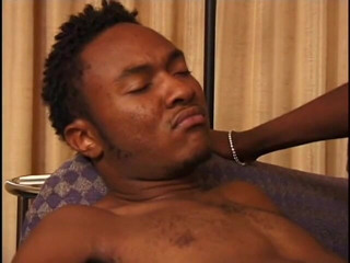 Gays Case: Black gay stud gets his tight ass banged and busts...