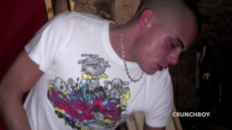 Raw French Bad boys: Fench Slut Fucked in Basement by Young Scally Lads