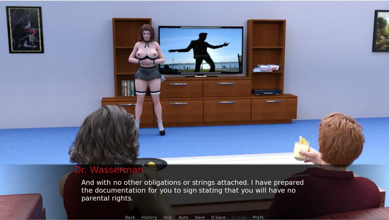 XXX Games Bunk: Milftopia - геймплей - ролевая игра - страпон лесбийской милфы, сплит-жарка и двойной анал