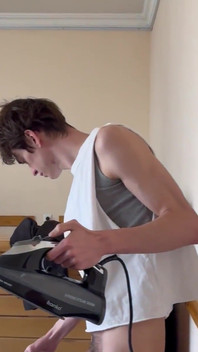 Why is Tommy ironing Hans' shirt on a Monday morning? 