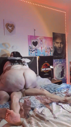 SSBBW Hunter: SSBBW Angel jezdí na mém ptákovi ve stylu cowgirl
