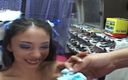 SEXUAL SIN: Mädchen mögen eisszene 4_brunette Latina Teen liebt eine gesichtsbesamung im Eiswagen
