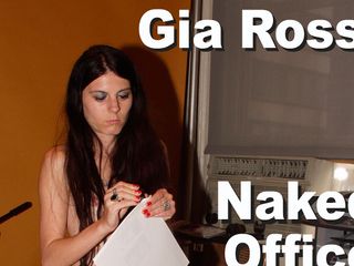 Picticon bondage and fetish: Gia Rossi nagi pracownik biurowy wylewa strzały