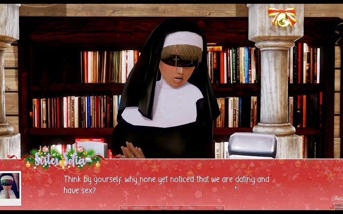Cumming Gaming: Безграничная рождественская порноплея Xmas хентай Эпизод 14 сексуальная старая монахиня предала нам в канун Рождества