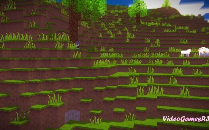 VideoGamesR34: Порно-зомби с Minecraft трахает девушку расслабляется под деревом