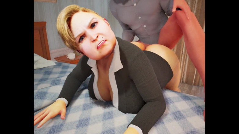 Denis animation: Les filles rondes avec de gros seins adorent la pizza