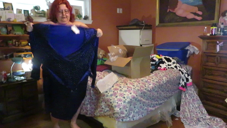 BBW nurse Vicki adventures with friends: Trying on new dresses that came in mail to make...