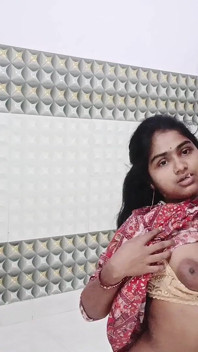 Real Indian Couple Hot Sex in Red Dress - Blowjob, Deepthroat, Missionary & Doggy with Cum on Breasts