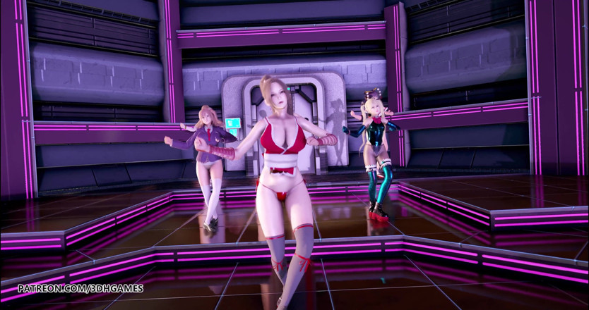 3D-Hentai Games: PinkCat striptease - Nyotengu, Ayane, Kasumi, Marie Rose, Honoka, Mai Shiranui...