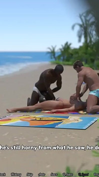 Idealna gospodyni # 36 Nieznajomi sprawiają, że gorąca żona spuszcza się ostro na plaży
