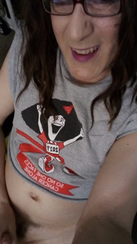 Cute Sissy Jerks off in the Home Office