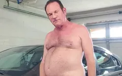 Daddy Stroking in the Garage