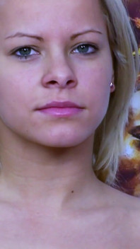 Hot blonde teen fucked with big cocks by two good friends