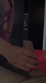 Lusty T-girl: Sloppy Deepthroat & Passionate Handjob