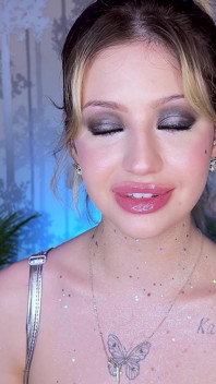 Lippen-Fetisch Gloss Gloss necken mit meinen prallen Lippen