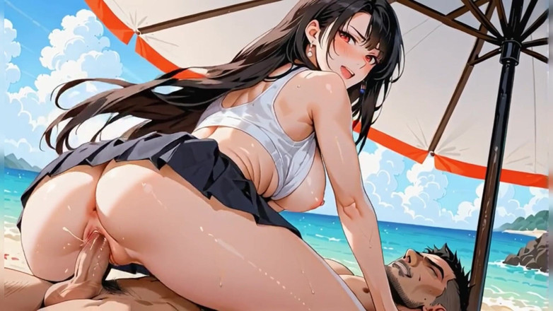 SexGame: Публичный секс на пляже с задницей незнакомца и кримпаем для киски