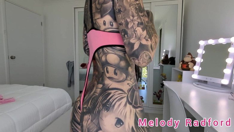 Melody Radford: Pink gamer ragazza lingerie prova a haul melody radford