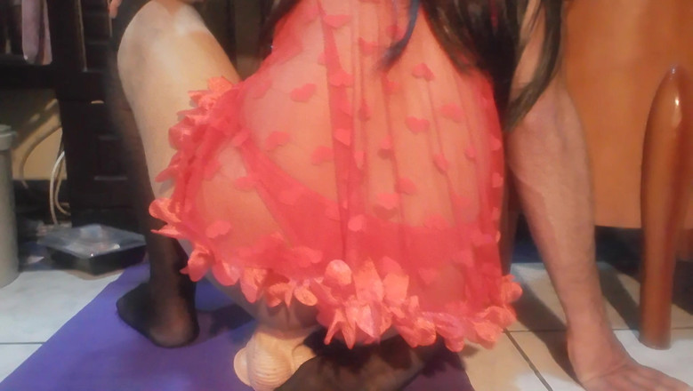 newvan: Trans Sri Lankalı kız boşalana kadar dildoya biniyor