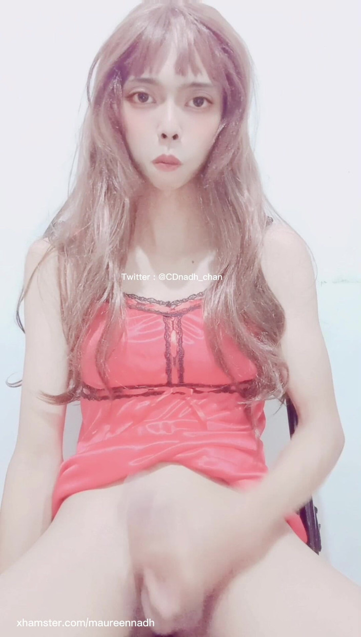 MaureenNadh: Maureennadh - Asyalı sıska transeksüel gece yarısı mastürbasyon